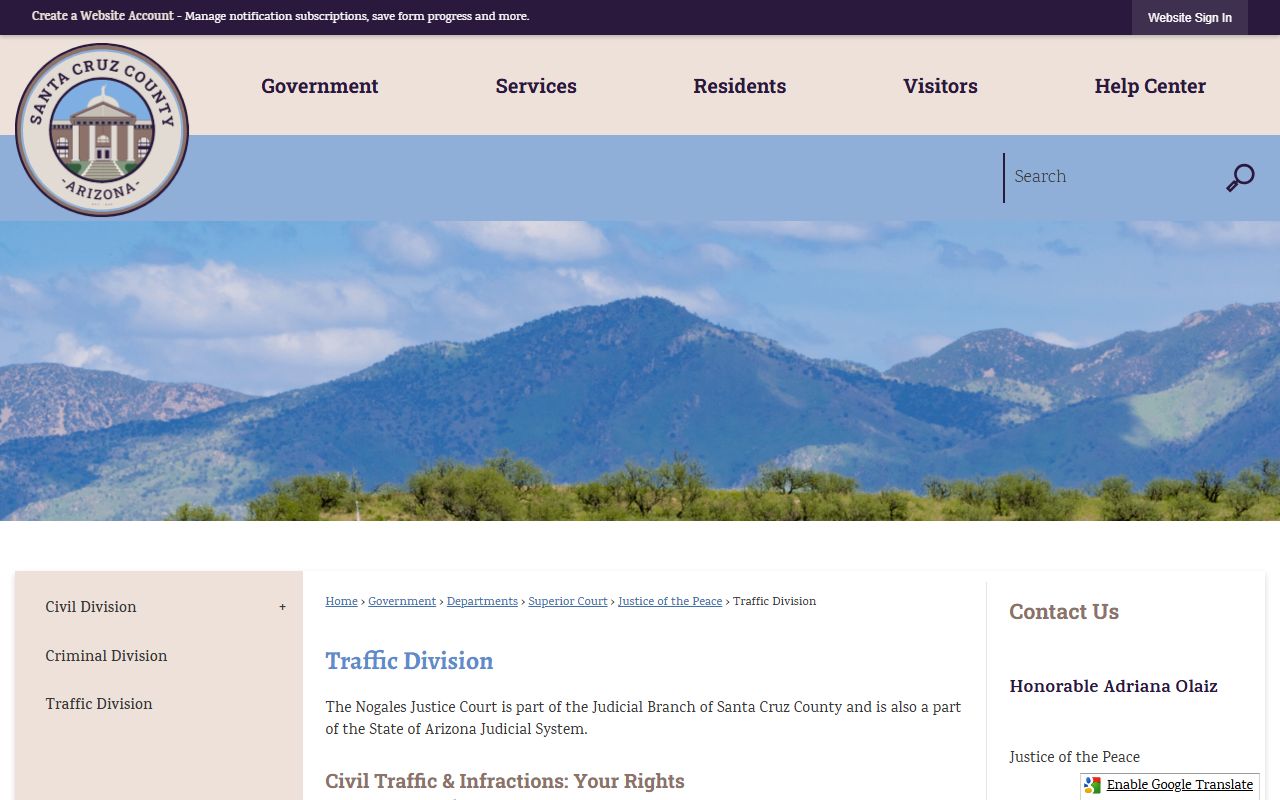 Santa Cruz County Traffic Division information