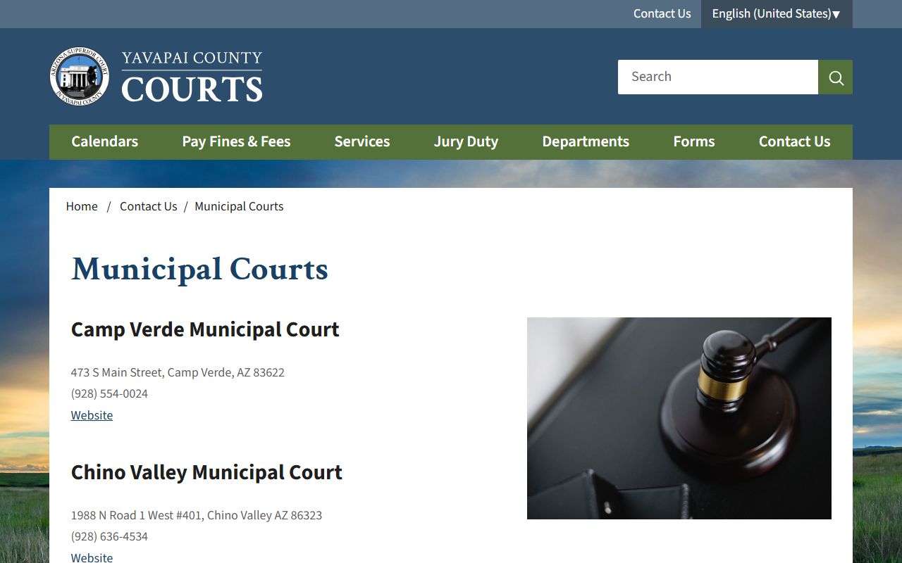 Yavapai County municipal courts directory